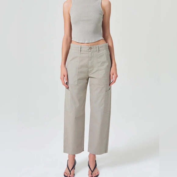 NWT Agolde Daria Cargo Utility Pants Drab Anthropologie - Picture 11 of 11